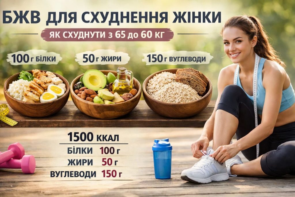 Скільки білків, жирів і вуглеводів потрібно жінці для схуднення