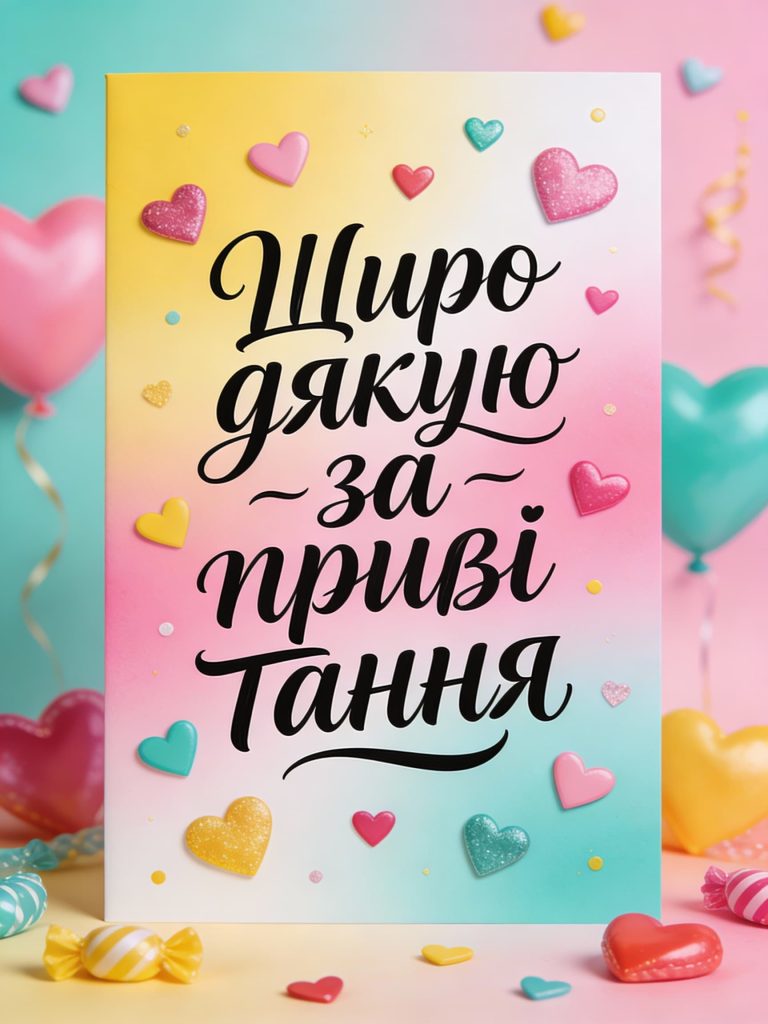 дякую за привітання