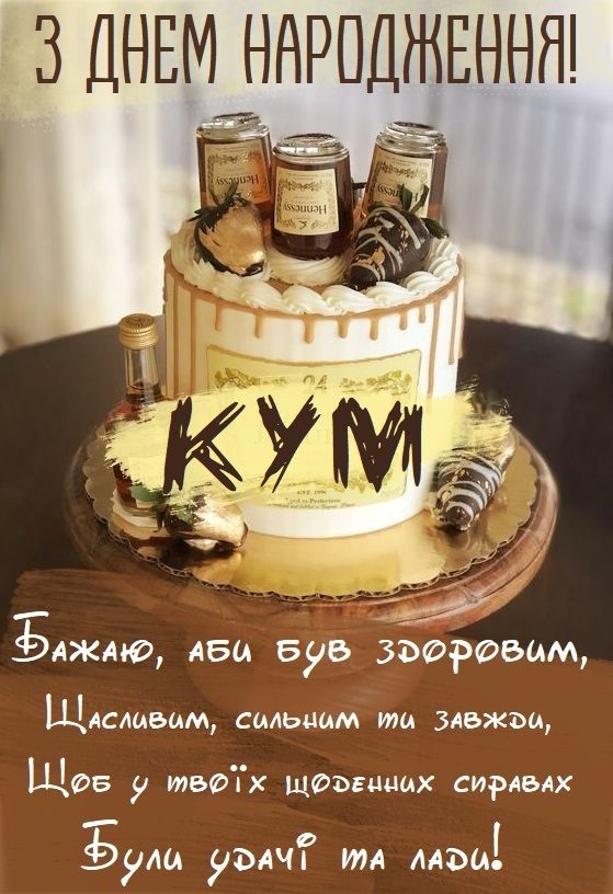 Сучасне привітання з Днем народження кума